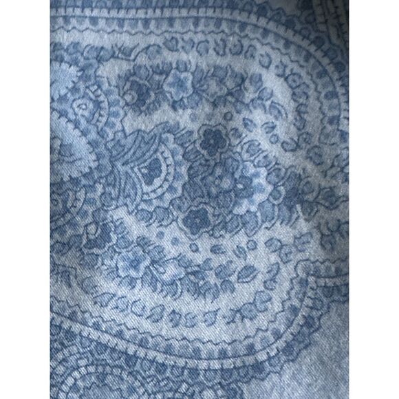 Lauren Ralph Lauren Pajama Set Blue Paisley Cotton Long Sl XL Comfortcore Lounge - Picture 8 of 12